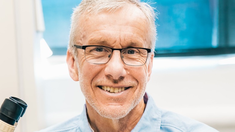 Close up of Dr. Thomas Mather in a lab