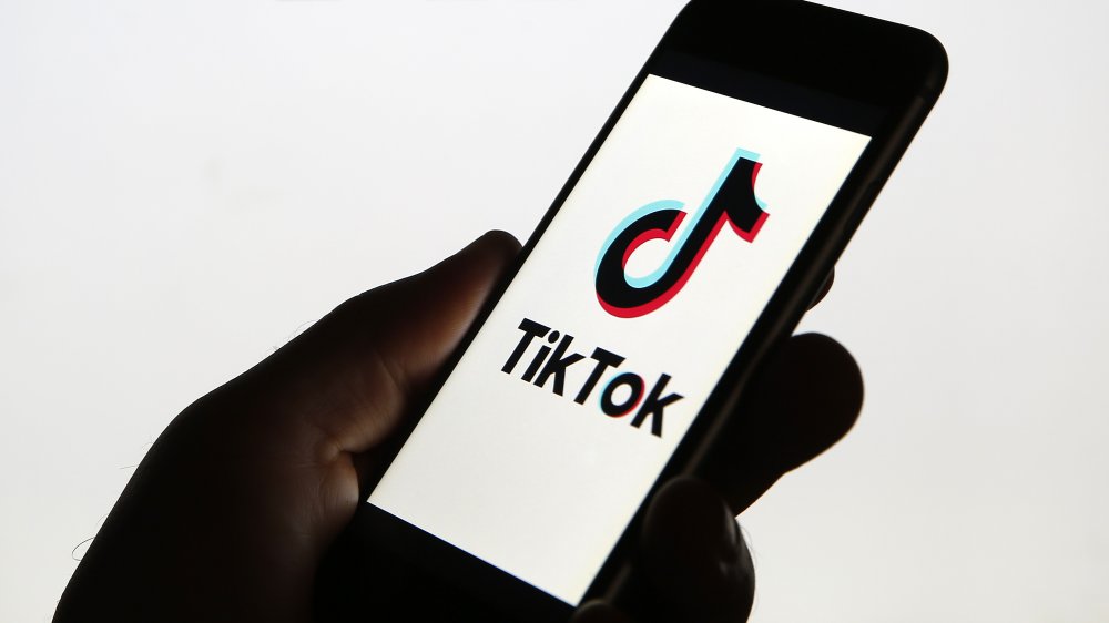 TikTok open on phone