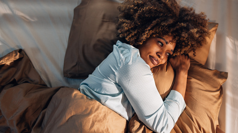 Woman waking up