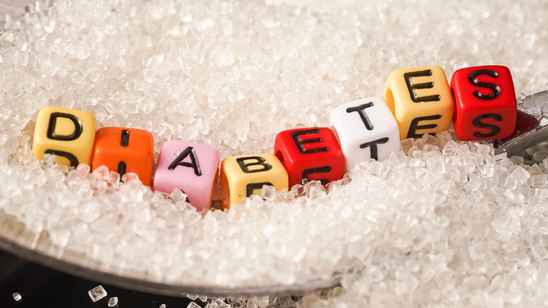 diabetes concept on sugar