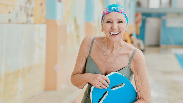 woman in swimming pool