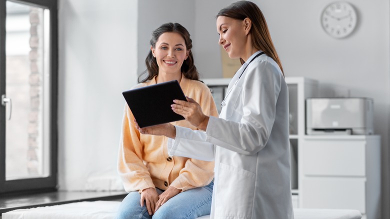Female patient at doctor's office