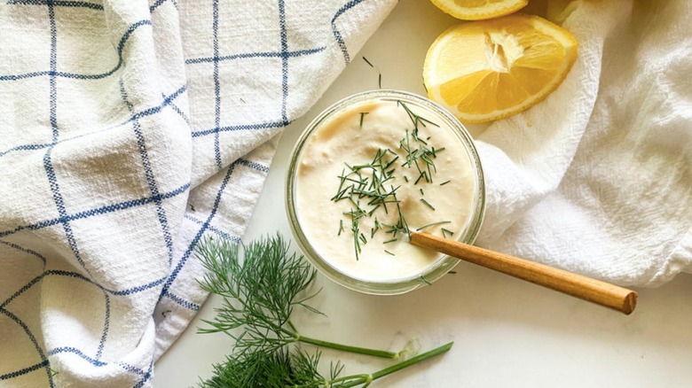 tofu sour cream in bowl