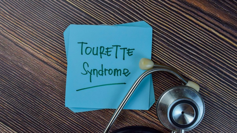 "Tourette syndrome" written on post-it notes