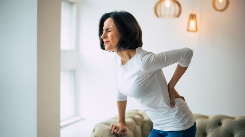 Woman with back pain
