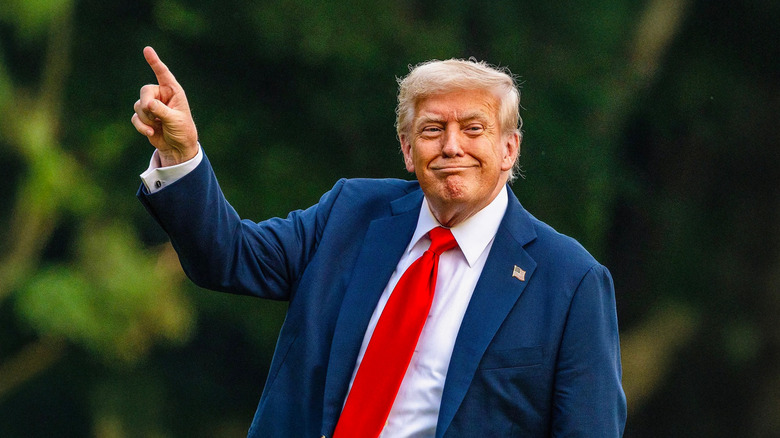 President Donald Trump on the White House lawn in July 2025