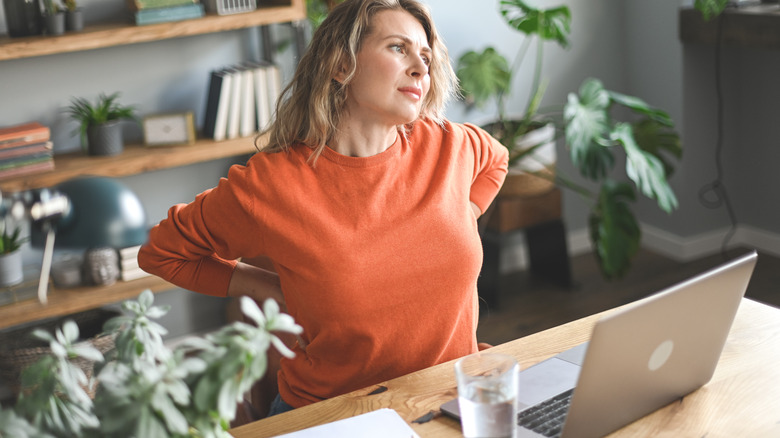 Woman with back pain