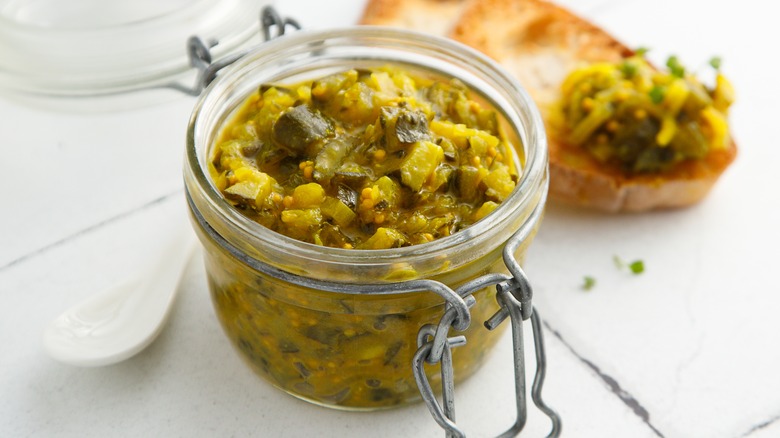 relish in jar