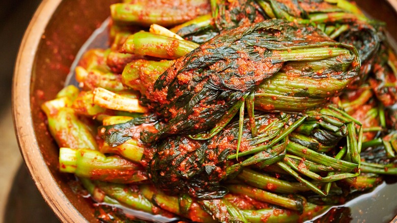 Mustard green kimchi