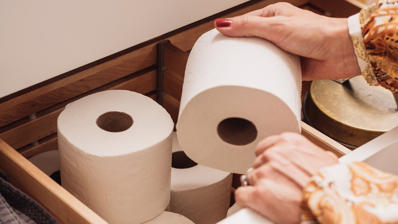 Woman on the toilet