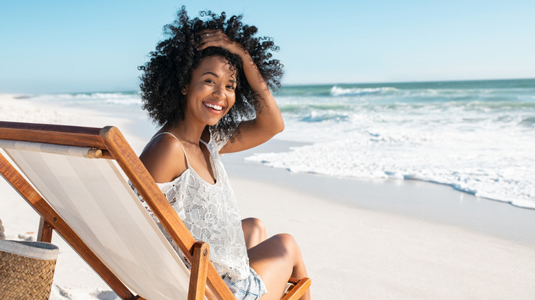Woman vacationing