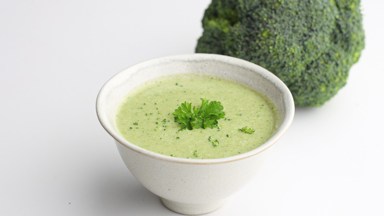 broccoli soup in a bowl
