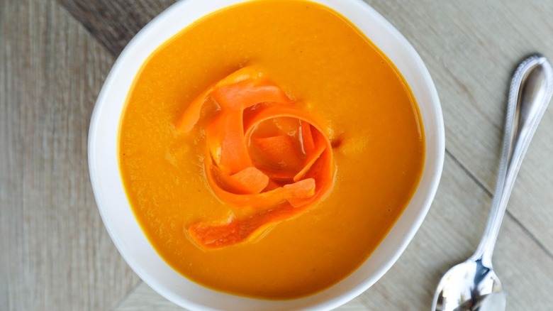 bowl of carrot ginger soup