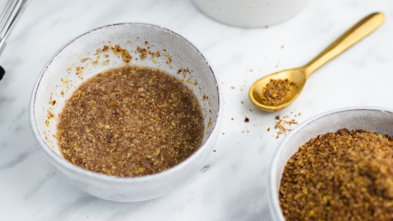 bowl of flax eggs