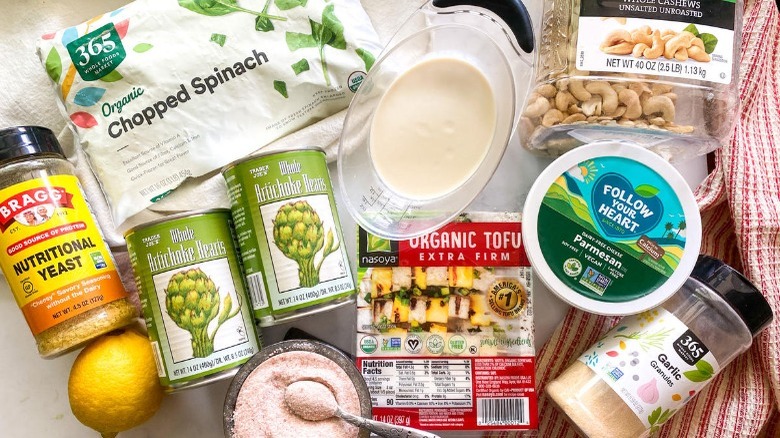 ingredients vegan spinach artichoke dip