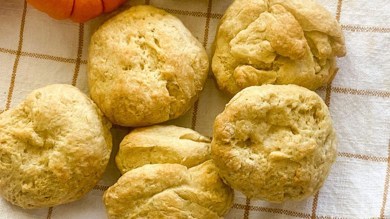 biscuits on towel 