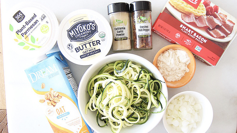 vegan zucchini carbonara ingredients 