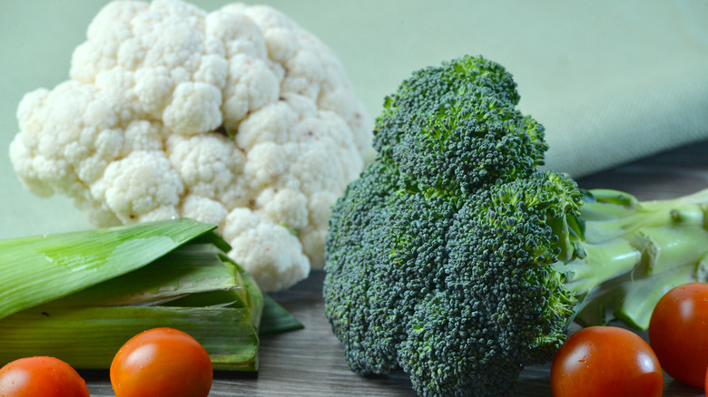 Broccoli and cauliflower stalks