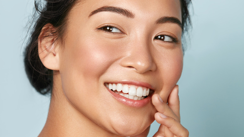 Asian woman smiling