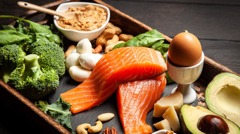 A tray of keto foods