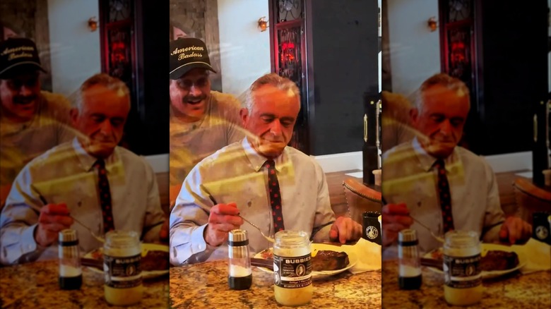 Robert F. Kennedy Jr. eating steak in a video