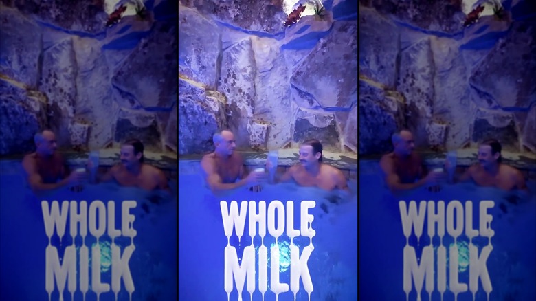 Robert F. Kennedy Jr. and Kid Rock drinking milk in a hot tub