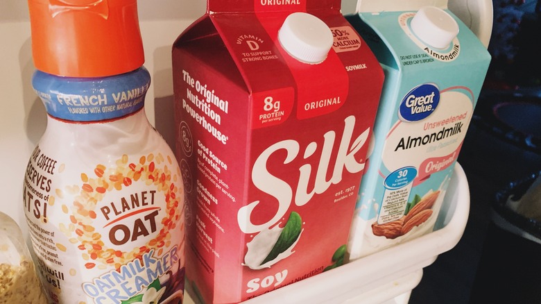 plant-based milk and creamers