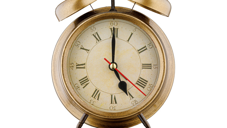 Alarm set for 5 a.m.