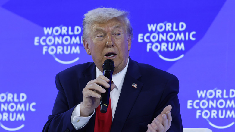 Trump speaking at the World Economic Forum