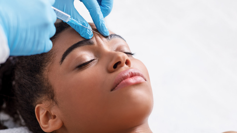 Woman getting botox