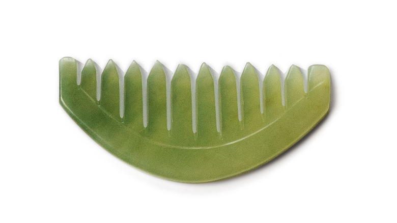 Green jade comb 