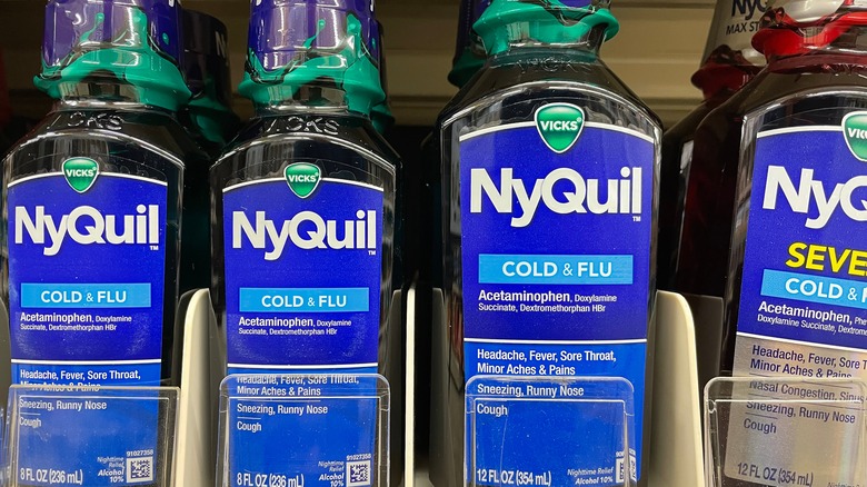 Bottles of NyQuil Cold & Flu