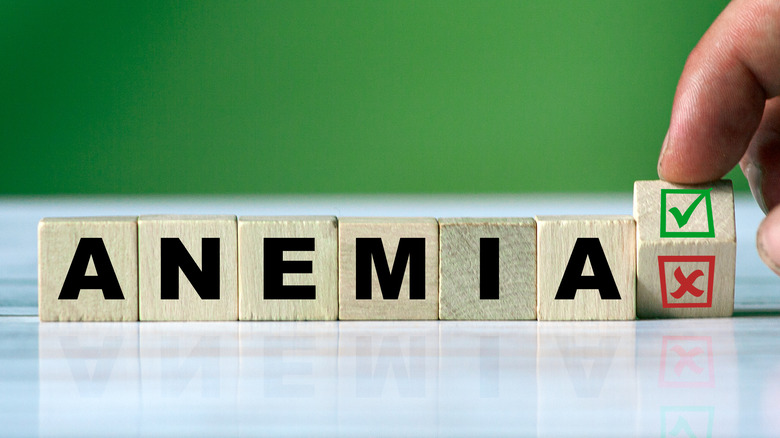 word anemia on blocks