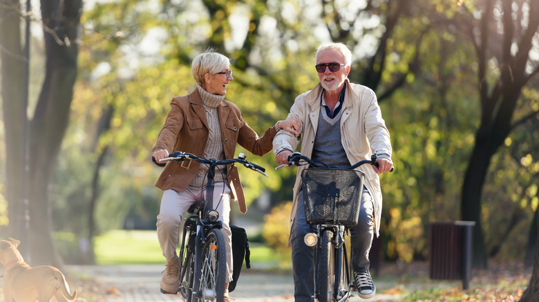 thriving elderly couple