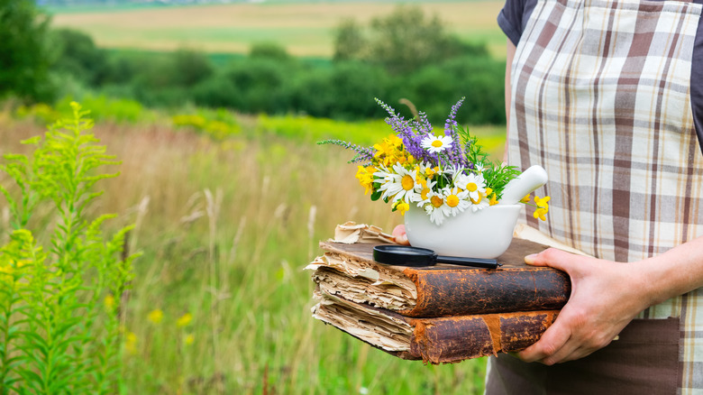 woman in a field