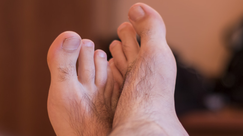 Pair of barefoot feet