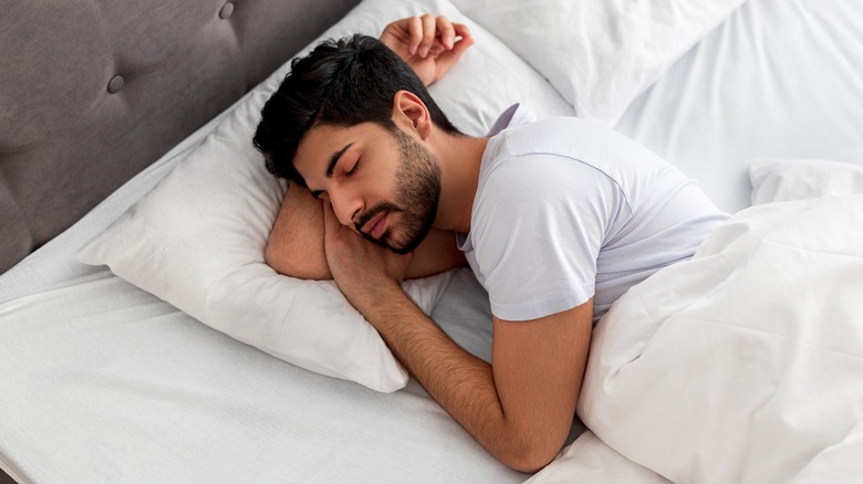 man sleeping peacefully