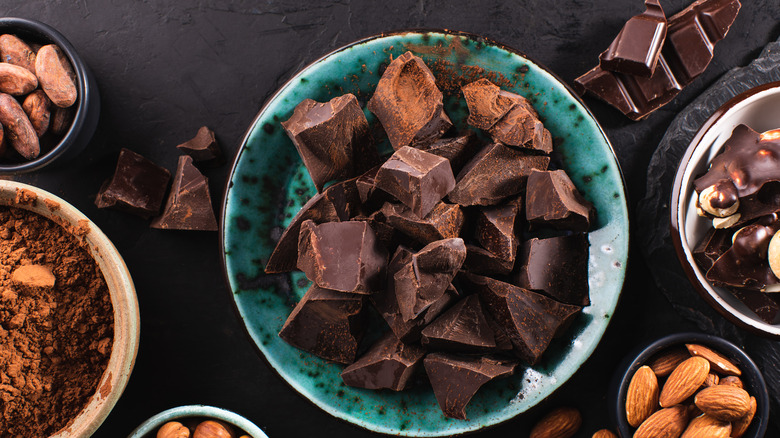 Chocolate in bowls