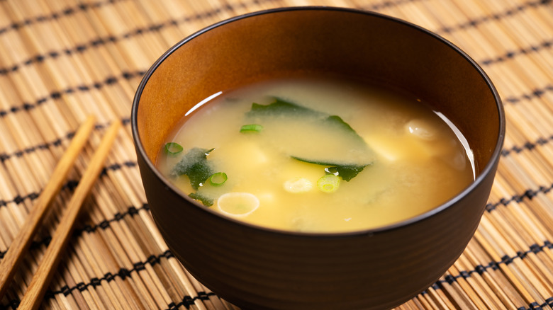 A bowl of miso soup