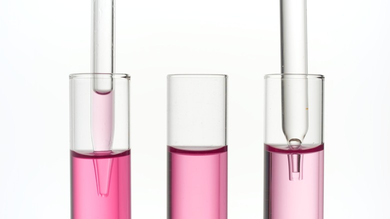 test tubes with liquid