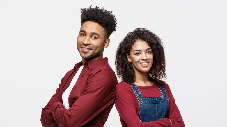 woman and man