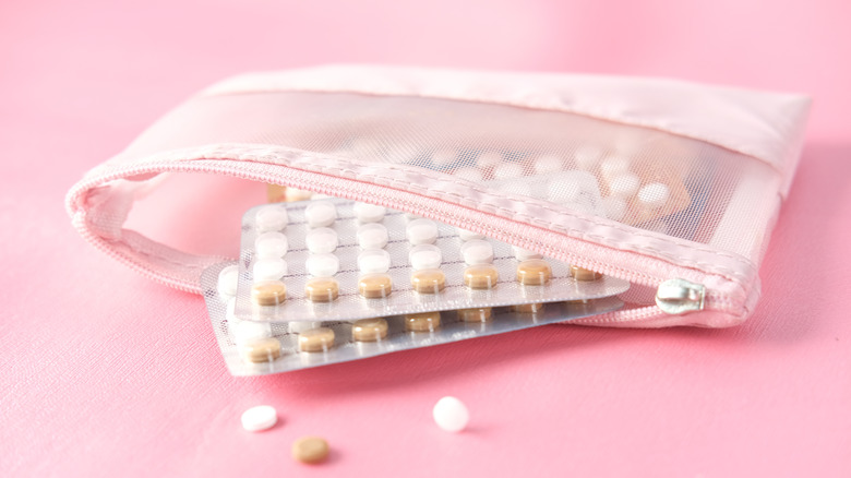 Pouch of birth control pills