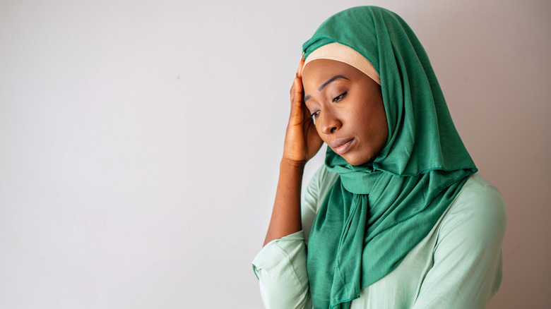 Woman with headache