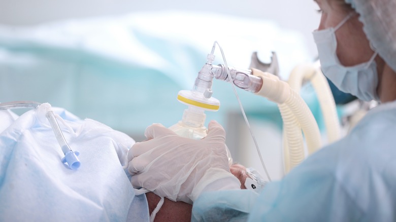 Patient undergoing anesthesia 