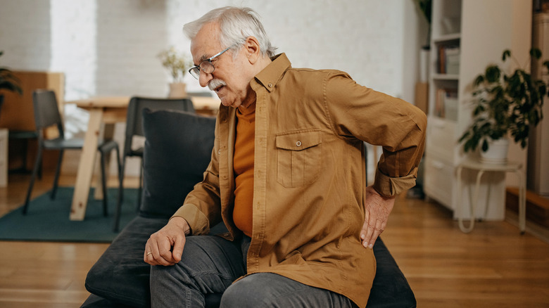 Man with lower back pain
