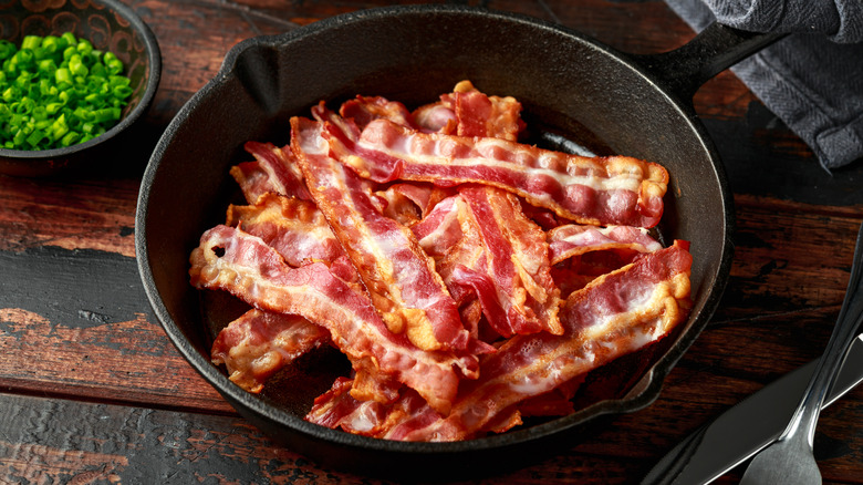 bacon in a pan