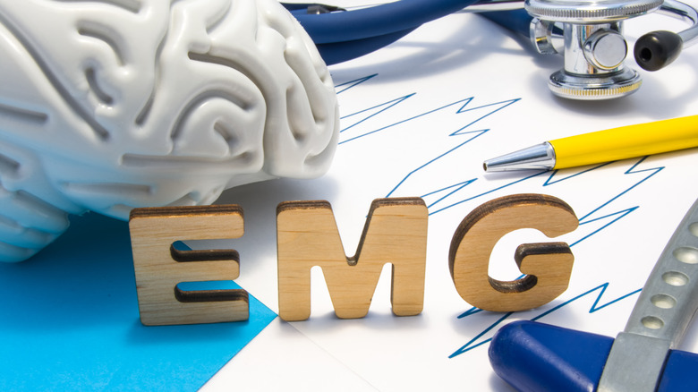 emg doctor with sign