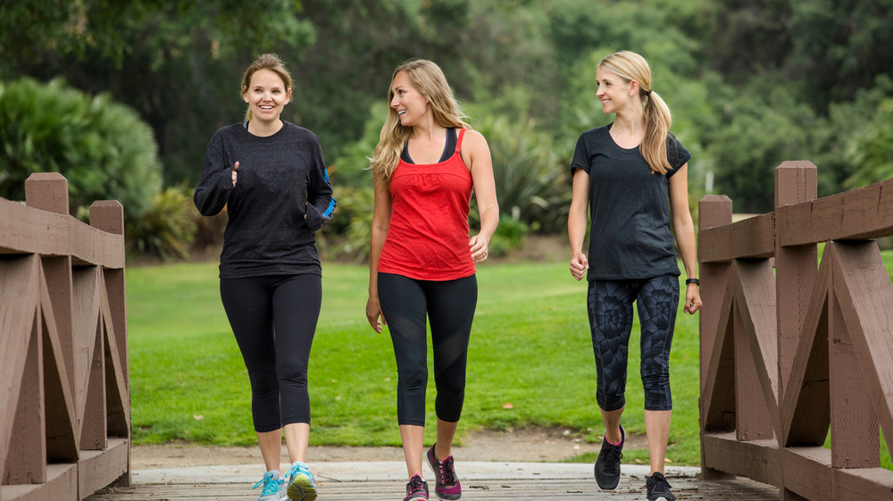 women walking together