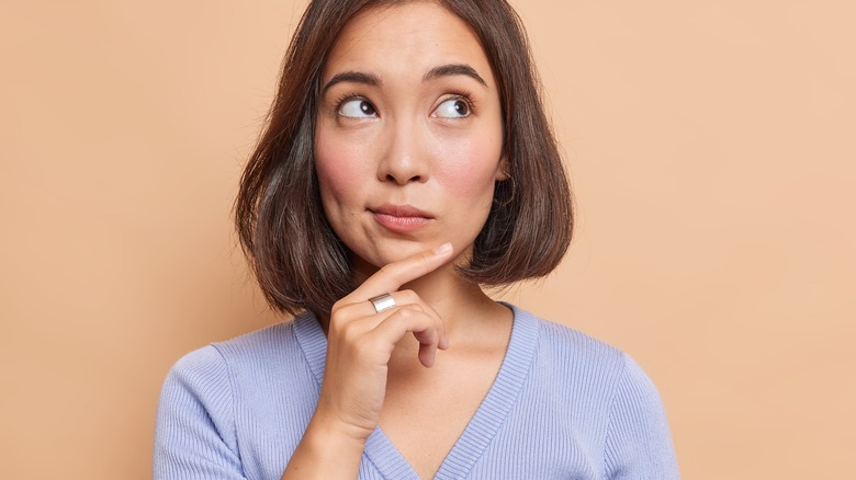 Woman with questioning look