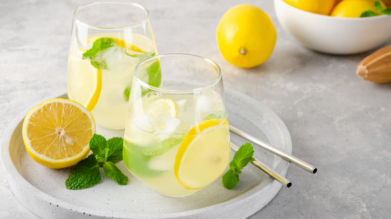 lemon drink and lemons